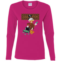 Louis Vuitton Donald Duck T-shirt Women Long Sleeve Shirt Women Long Sleeve Shirt - parenttees