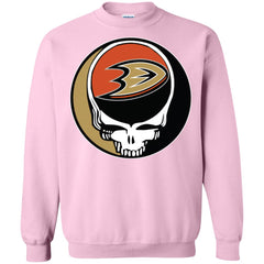 Anaheim Ducks Grateful Dead Steal Your Face Hockey Nhl Shirts Crewneck Pullover Sweatshirt Crewneck Pullover Sweatshirt - parenttees