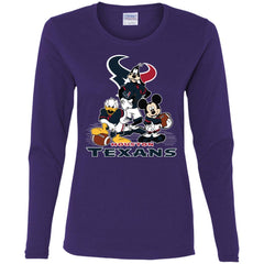 Mickey Mouse Houston Texans American Football Nfl Sports Shirt Women Long Sleeve Shirt Women Long Sleeve Shirt - parenttees