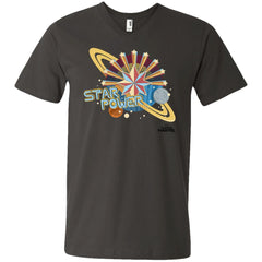 Captain Marvel Star Power Retro Style Men V-Neck T-Shirt Men V-Neck T-Shirt - parenttees