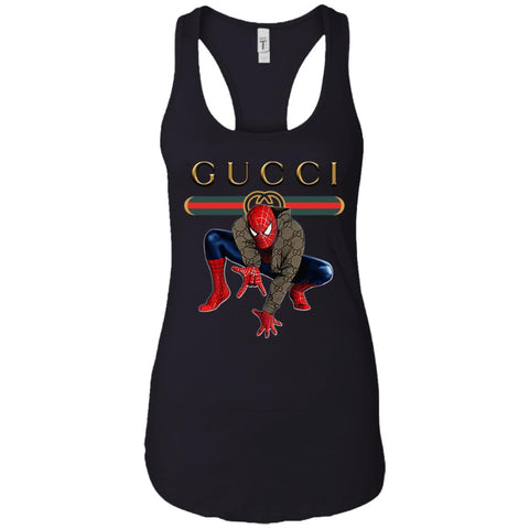 Spider Man Gucci Funny  Trend T- Shirt Women Tank Top Black / X-Small Women Tank Top - parenttees