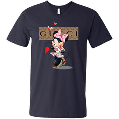 Minnie Mouse Love Couple T-shirt Valentine's Day T-shirt Men V-Neck T-Shirt Men V-Neck T-Shirt - parenttees