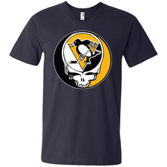 Pittsburgh Penguins Grateful Dead Steal Your Face Hockey Nhl Shirts Men V-Neck T-Shirt Men V-Neck T-Shirt - parenttees