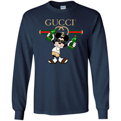 Gucci Mickey Mouse Drink Beer T-shirt Men Long Sleeve Shirt Men Long Sleeve Shirt - parenttees