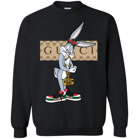 Best Gucci Rabbit T-shirt Crewneck Pullover Sweatshirt Black / S Crewneck Pullover Sweatshirt - parenttees