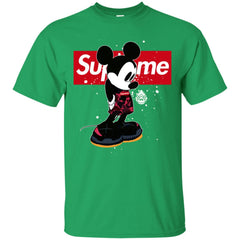 Supreme Mickey Babe Cute Love T-shirt Men Cotton T-Shirt Men Cotton T-Shirt - parenttees