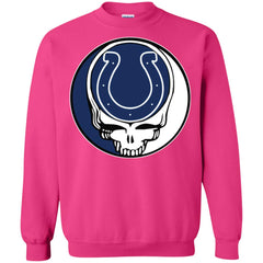 Indianapolis Colts Grateful Dead Steal Your Face Football Nfl Shirts Crewneck Pullover Sweatshirt Crewneck Pullover Sweatshirt - parenttees