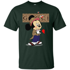 Mickey Mouse Love Couple T-shirt Valentine's Day T-shirt Men Cotton T-Shirt Men Cotton T-Shirt - parenttees