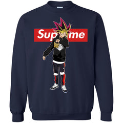 Supreme Yugi Mutou Game Yugioh T-shirt Crewneck Pullover Sweatshirt Crewneck Pullover Sweatshirt - parenttees