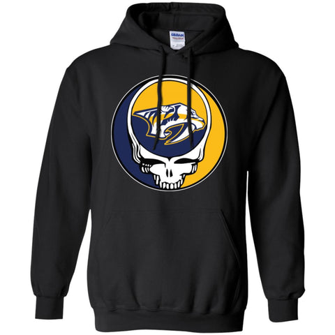 Nashville Predators Grateful Dead Steal Your Face Hockey Nhl Shirts Pullover Hoodie Sweatshirt Black / S Pullover Hoodie Sweatshirt - parenttees