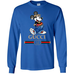 Gucci T-shirt Mouse Mickey Cartoon T-shirt Men Long Sleeve Shirt Men Long Sleeve Shirt - parenttees