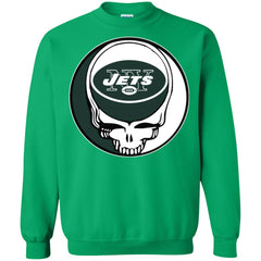 New York Jets Grateful Dead Steal Your Face Football Nfl Shirts Crewneck Pullover Sweatshirt Crewneck Pullover Sweatshirt - parenttees