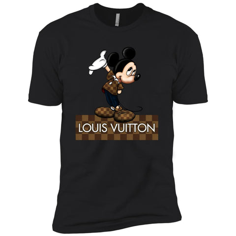 Louis Vuitton Mickey T-shirt Men Short Sleeve T-Shirt Black / X-Small Men Short Sleeve T-Shirt - parenttees