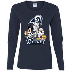 Nfl – Los Angeles Rams Donald Duck Goofy Mickey Mouse Super Bowl 2019 Football Women Long Sleeve Shirt Women Long Sleeve Shirt - parenttees