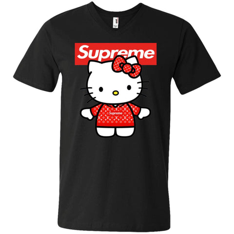 Supreme Hello Kitty Loves T-shirt Men V-Neck T-Shirt Black / S Men V-Neck T-Shirt - parenttees