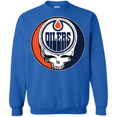 Edmonton Oilers Grateful Dead Steal Your Face Hockey Nhl Shirts Crewneck Pullover Sweatshirt Crewneck Pullover Sweatshirt - parenttees