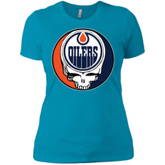 Edmonton Oilers Grateful Dead Steal Your Face Hockey Nhl Shirts Women Cotton T-Shirt Women Cotton T-Shirt - parenttees