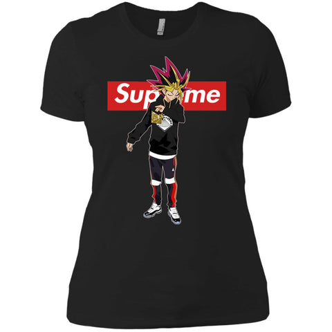 Supreme Yugi Mutou Game Yugioh T-shirt Women Cotton T-Shirt Black / X-Small Women Cotton T-Shirt - parenttees