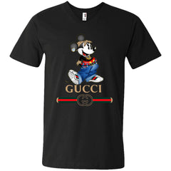 Gucci T-shirt Mouse Mickey Cartoon T-shirt Men V-Neck T-Shirt Men V-Neck T-Shirt - parenttees