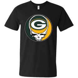 Green Bay Packer Grateful Dead Steal Your Face Football Nfl Shirts Men V-Neck T-Shirt