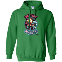 Captain Marvel Stitched Patched Portrait Pullover Hoodie Sweatshirt Pullover Hoodie Sweatshirt - parenttees