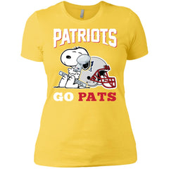 Go Pats - New England Patriots Super Bowl 2019 Snoopy Football Nfl Women Cotton T-Shirt Women Cotton T-Shirt - parenttees