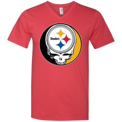 Pittsburgh Steelers Grateful Dead Steal Your Face Football Nfl Shirts Men V-Neck T-Shirt