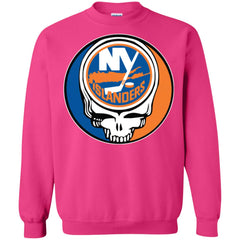 New York Islanders Grateful Dead Steal Your Face Hockey Nhl Shirts Crewneck Pullover Sweatshirt Crewneck Pullover Sweatshirt - parenttees