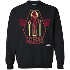 Captain Marvel Red Yellow Flight Powers Crewneck Pullover Sweatshirt Crewneck Pullover Sweatshirt - parenttees