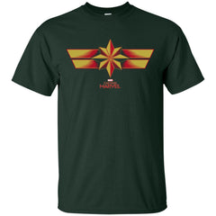 Marvel Captain Marvel Retro Red Yellow Logo Men Cotton T-Shirt Men Cotton T-Shirt - parenttees