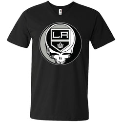 Los Angeles Kings Grateful Dead Steal Your Face Hockey Nhl Shirts Men V-Neck T-Shirt