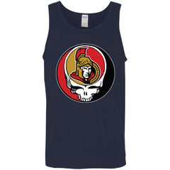 Ottawa Senators Grateful Dead Steal Your Face Hockey Nhl Shirts Men Cotton Tank Men Cotton Tank - parenttees