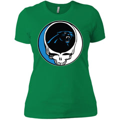 Carolina Panthers Grateful Dead Steal Your Face Football Nfl Shirts Women Cotton T-Shirt Women Cotton T-Shirt - parenttees