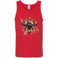 Captain Marvel Cracked Paint Splatter Logo Men Cotton Tank Men Cotton Tank - parenttees