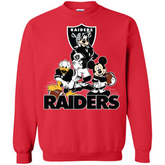 Mickey Mouse Oakland Raiders American Football Nfl Sports Shirt Crewneck Pullover Sweatshirt Crewneck Pullover Sweatshirt - parenttees