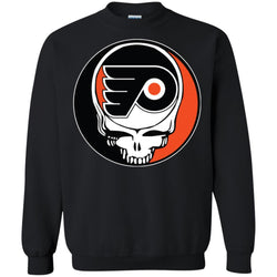 Philadelphia Flyers Grateful Dead Steal Your Face Hockey Nhl Shirts Crewneck Pullover Sweatshirt