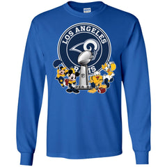 Los Angeles Rams Super Bowl 2019 Mickey Minnie Mouse Donald Daisy Duck Football Nfl Men Long Sleeve Shirt Men Long Sleeve Shirt - parenttees