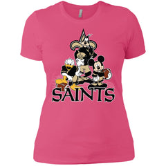 Mickey Mouse New Orleans Saints American Football Nfl Sports Shirt Women Cotton T-Shirt Women Cotton T-Shirt - parenttees