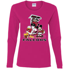 Mickey Mouse Atlanta Falcons American Football Nfl Sports Shirt Women Long Sleeve Shirt Women Long Sleeve Shirt - parenttees