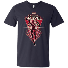 Marvel Captain Marvel Retro Style Flight Men V-Neck T-Shirt Men V-Neck T-Shirt - parenttees