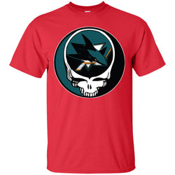 San Jose Sharks Grateful Dead Steal Your Face Hockey Nhl Shirts Men Cotton T-Shirt