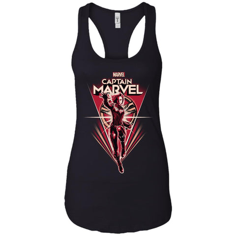 Marvel Captain Marvel Retro Style Flight Women Tank Top Black / X-Small Women Tank Top - parenttees