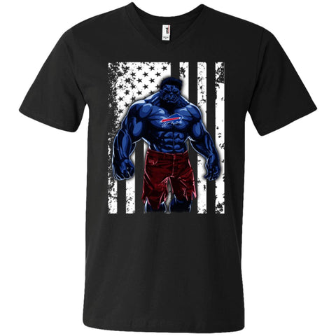 Giants Hulk Buffalo Bills Nfl T-shirt Men V-Neck T-Shirt Black / S Men V-Neck T-Shirt - parenttees