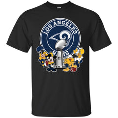 Los Angeles Rams Super Bowl 2019 Mickey Minnie Mouse Donald Daisy Duck Football Nfl Men Cotton T-Shirt Men Cotton T-Shirt - parenttees