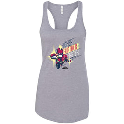 Captain Marvel Higher Further Faster Drawn Women Tank Top