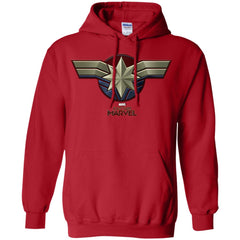 Marvel Captain Marvel Movie Chest Symbol Pullover Hoodie Sweatshirt Pullover Hoodie Sweatshirt - parenttees