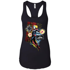 Captain Marvel Plaid Jean Patched Portrait Women Tank Top Women Tank Top - parenttees