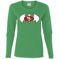 We Are The San Francisco 49ers Batman Nfl Mashup Women Long Sleeve Shirt Women Long Sleeve Shirt - parenttees