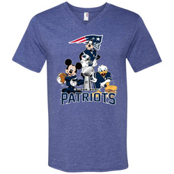 Nfl - New England Patriots Donald Duck Goofy Mickey Mouse Super Bowl 2019 Football Men V-Neck T-Shirt