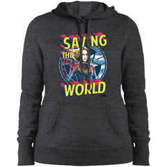 Captain Marvel Saving The World Portrait Women Hooded Sweatshirt Women Hooded Sweatshirt - parenttees